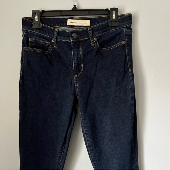 GAP 1969 Authentic True Skinny Ankle Dark Rinse Denim Jeans Size 28R - Picture 3 of 15